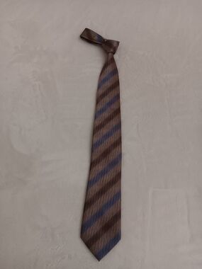 St. Patrick Brown and Blue Diagonal Stripe Tie